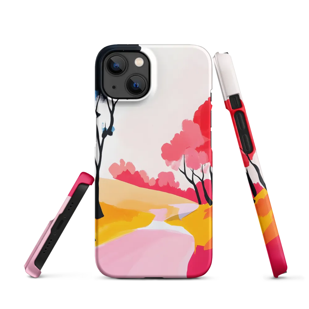 Abstract Landscape with Trees and River | Phone Case
