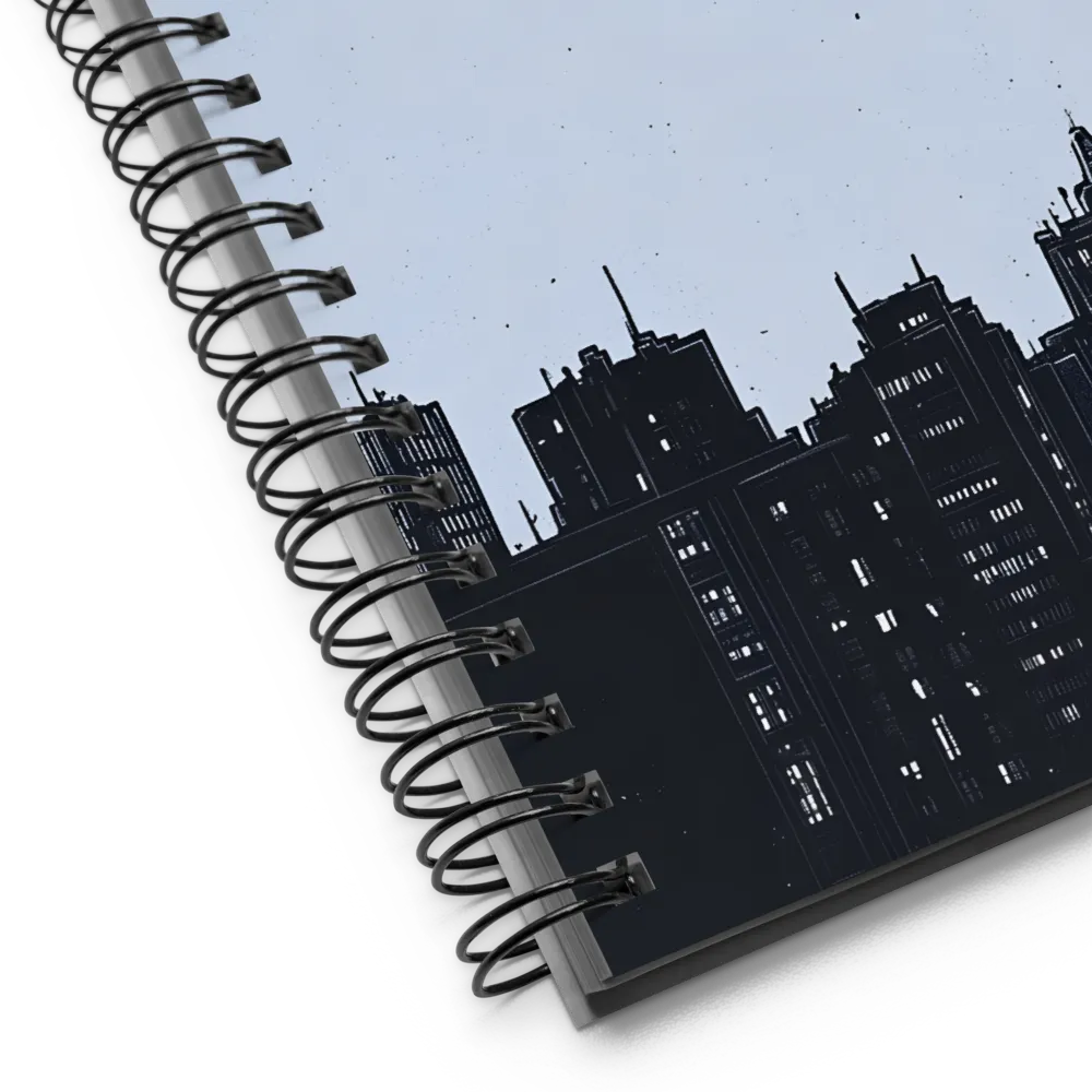 Cityscape with Flying Birds 
 Spiral Notebook | 140 pages