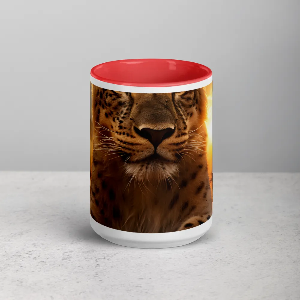 Golden Hour Sentinel 
 Mug with Blue inside