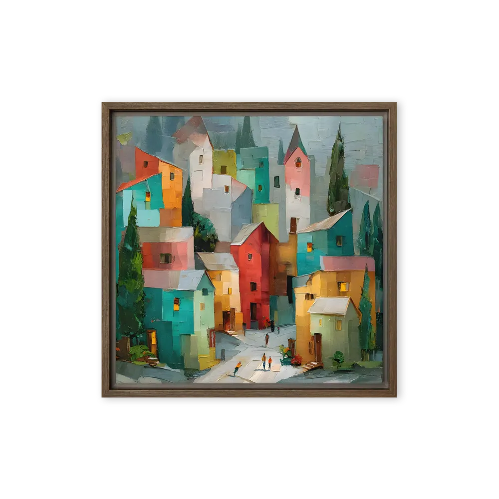 Angular Planes of Coastal Towns — Palette-knife sculptured ridges