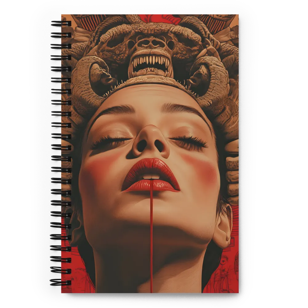 Crimson Headdress Portrait 
 Spiral Notebook | 140 pages