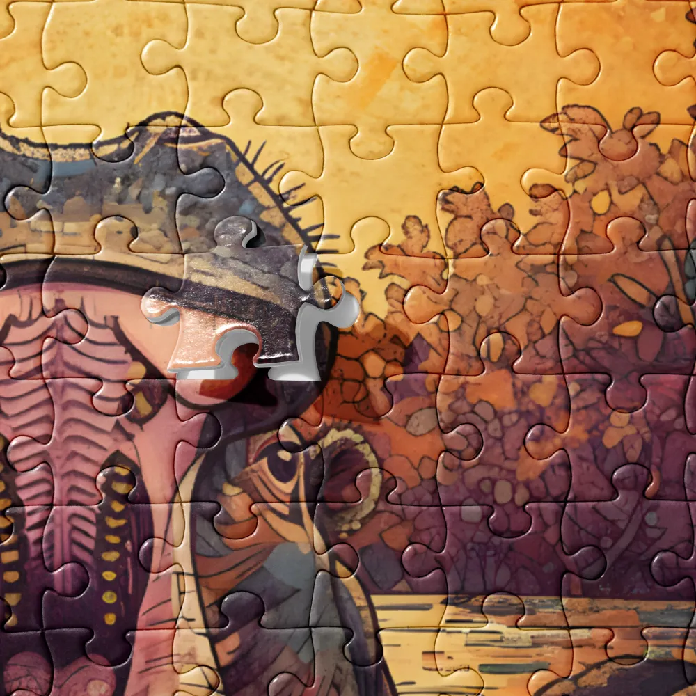 Sunrise Hippo 
 Jigsaw Puzzle in Tin Box