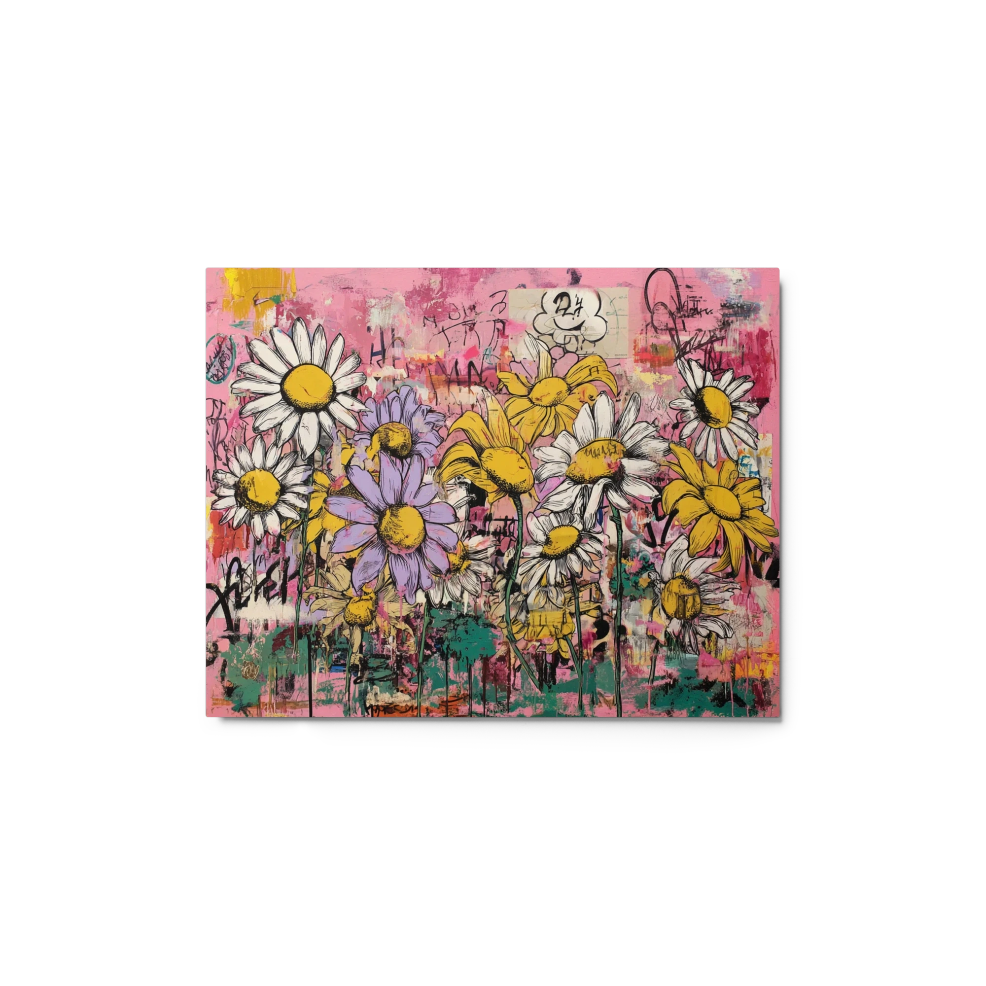 Graffiti Daisies in Pink