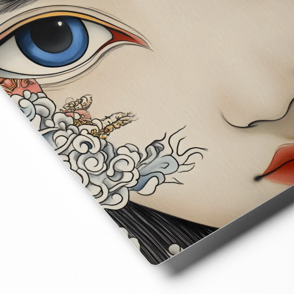 Azure Dragon Deity Portrait | Art Print