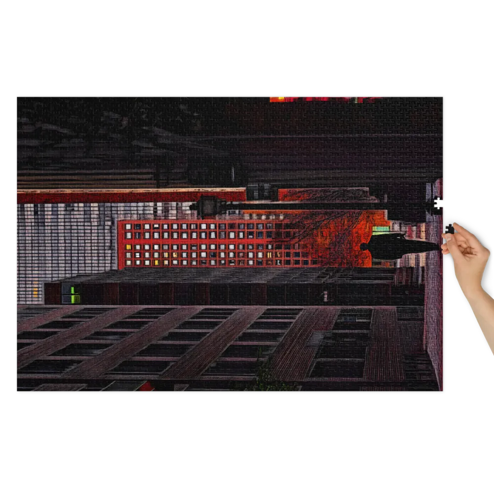 Urban Silhouette in Alley | Jigsaw Puzzle (252/520 pieces)