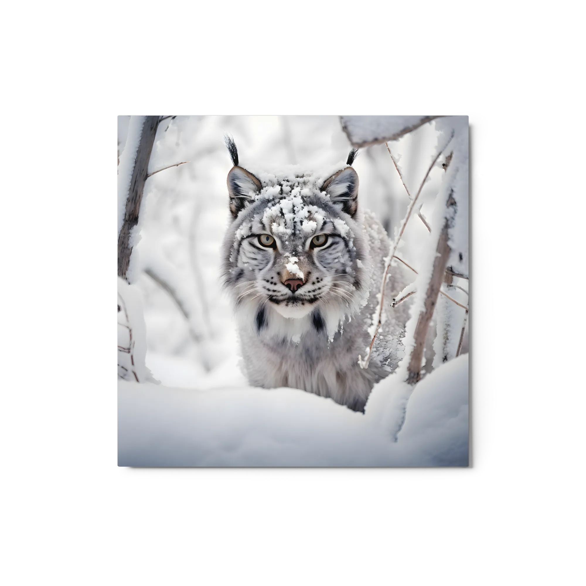 Lynx in Snowy Landscape