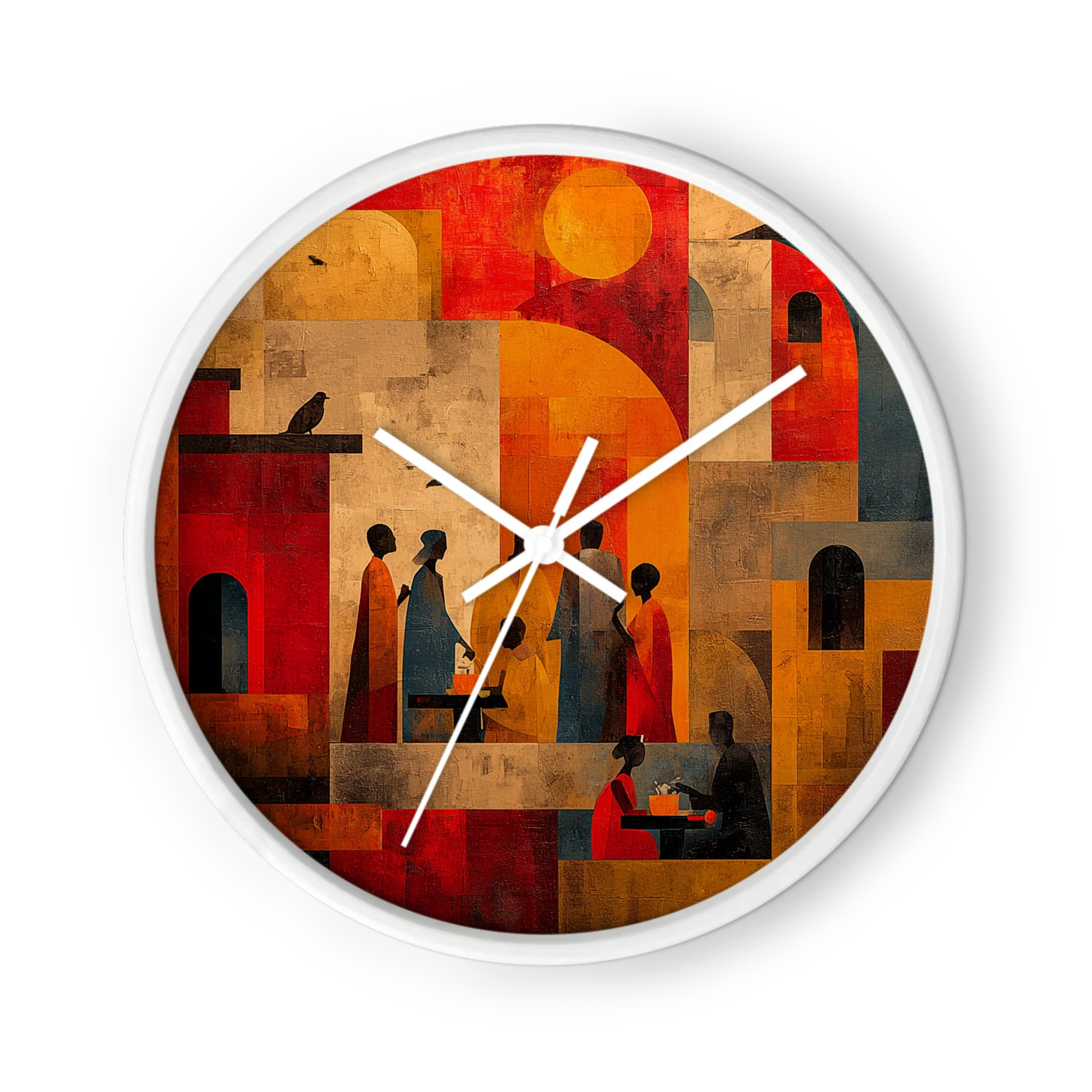 Village Gathering in Warm Tones