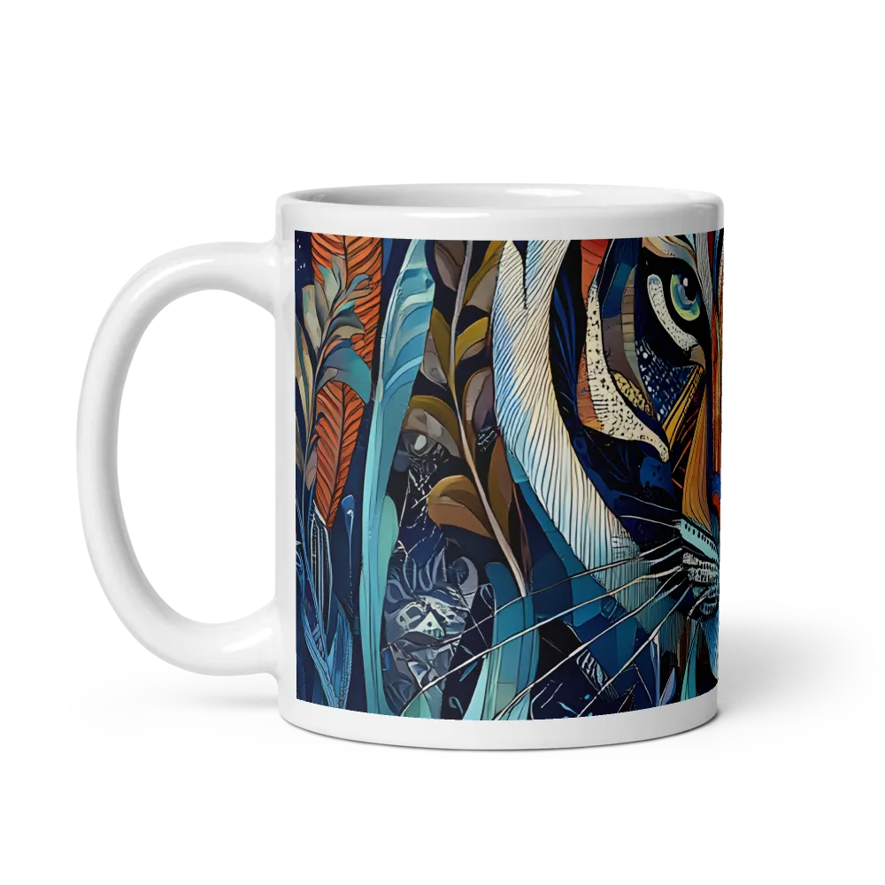 Ornamental Tiger in Teal and Orange