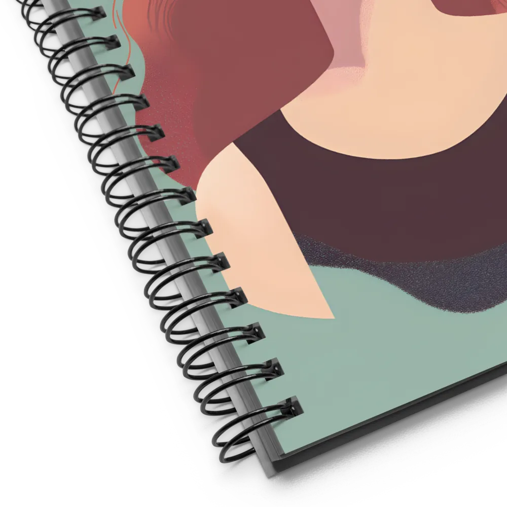 Serene Woman with Falling Leaves 
 Spiral Notebook | 140 pages