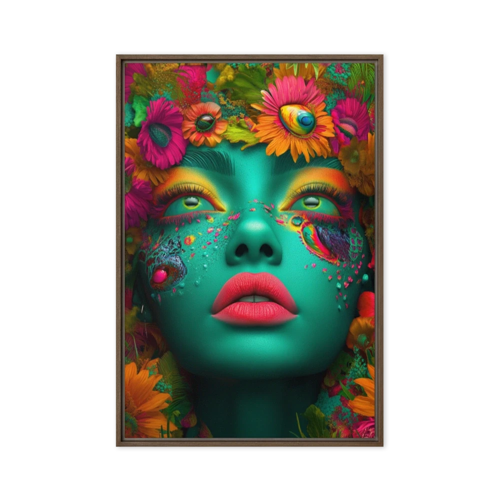 Surreal Green Woman Portrait