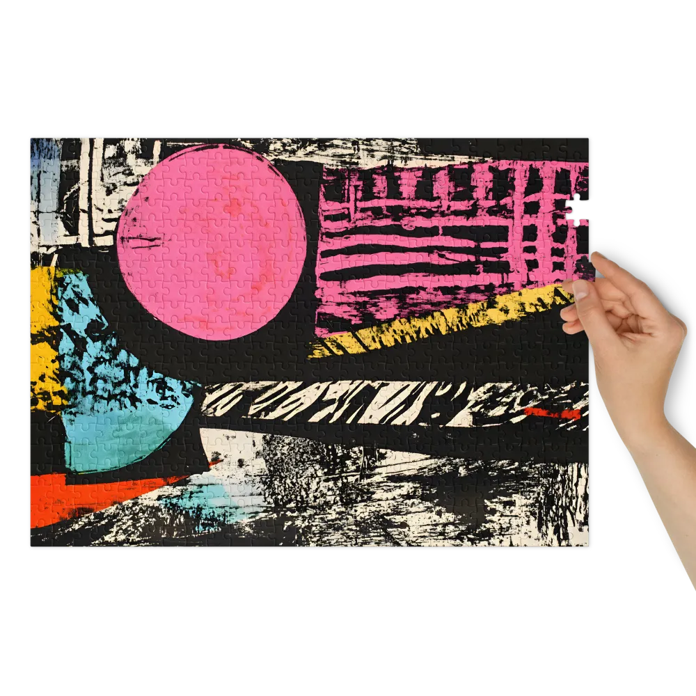 Composição Abstrata Dinâmica 
 Puzzle em caixa de metal