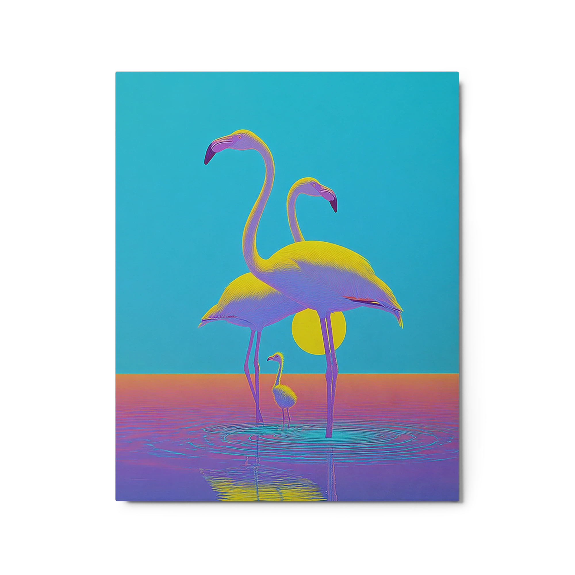 Neon Flamingo Sunset
