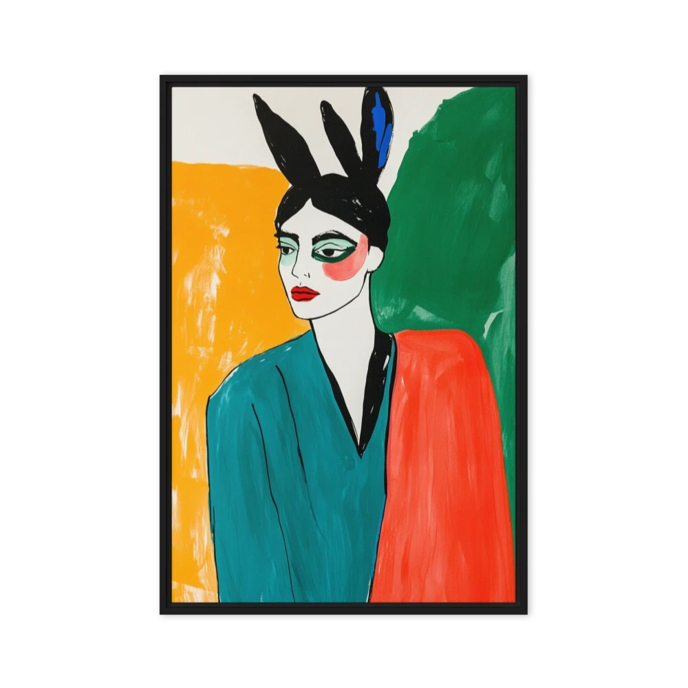 Colorful Rabbit Ears Portrait