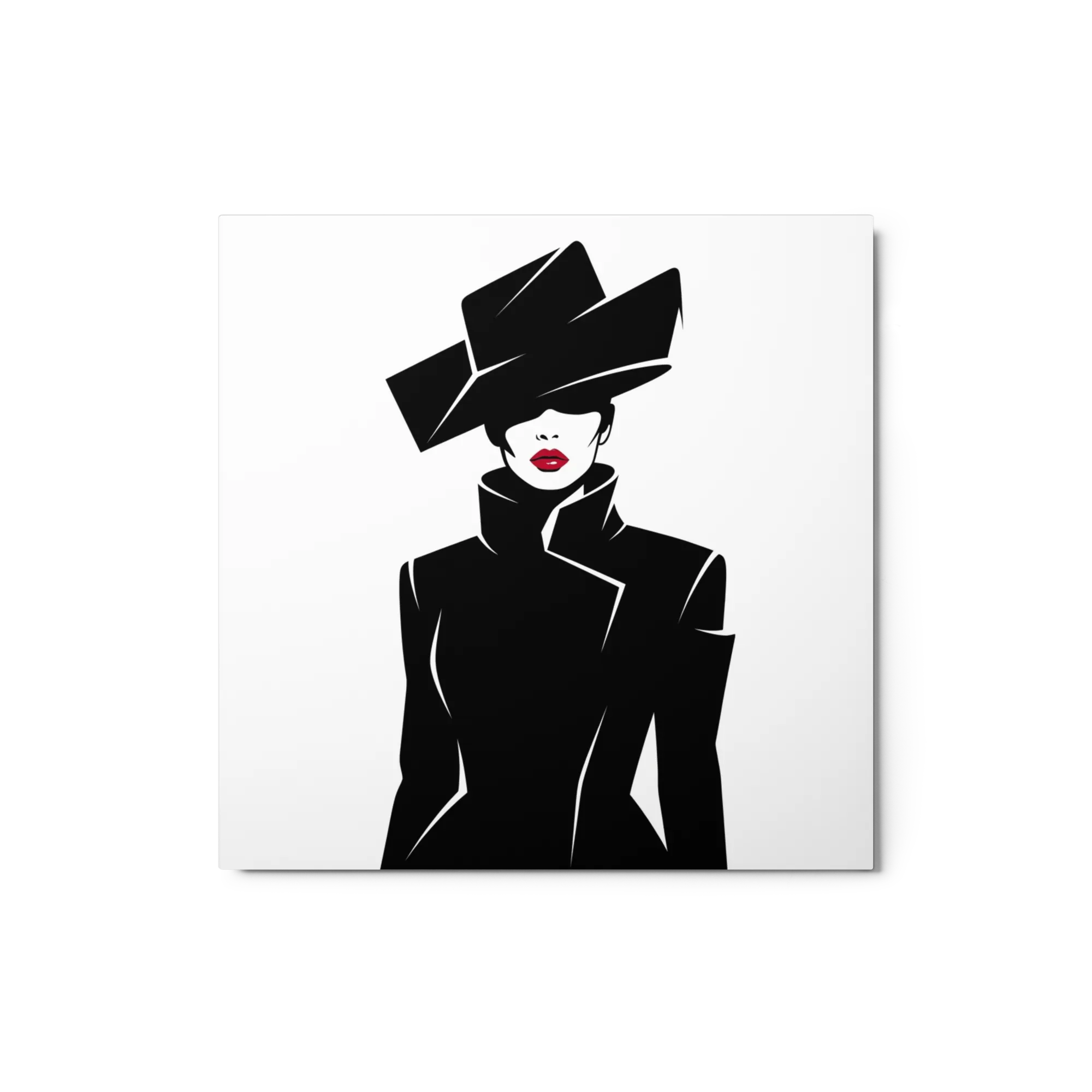 Elegant Silhouette in Black Hat
