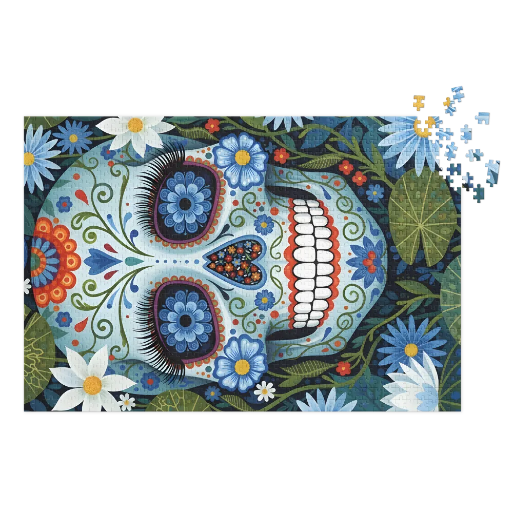 Botanical Sugar Skull | Jigsaw Puzzles