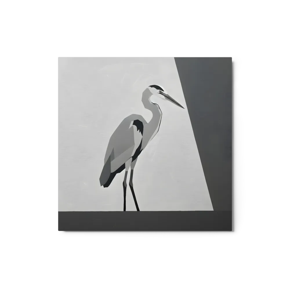 Geometric Heron 
 Canvas | 8″x 8″