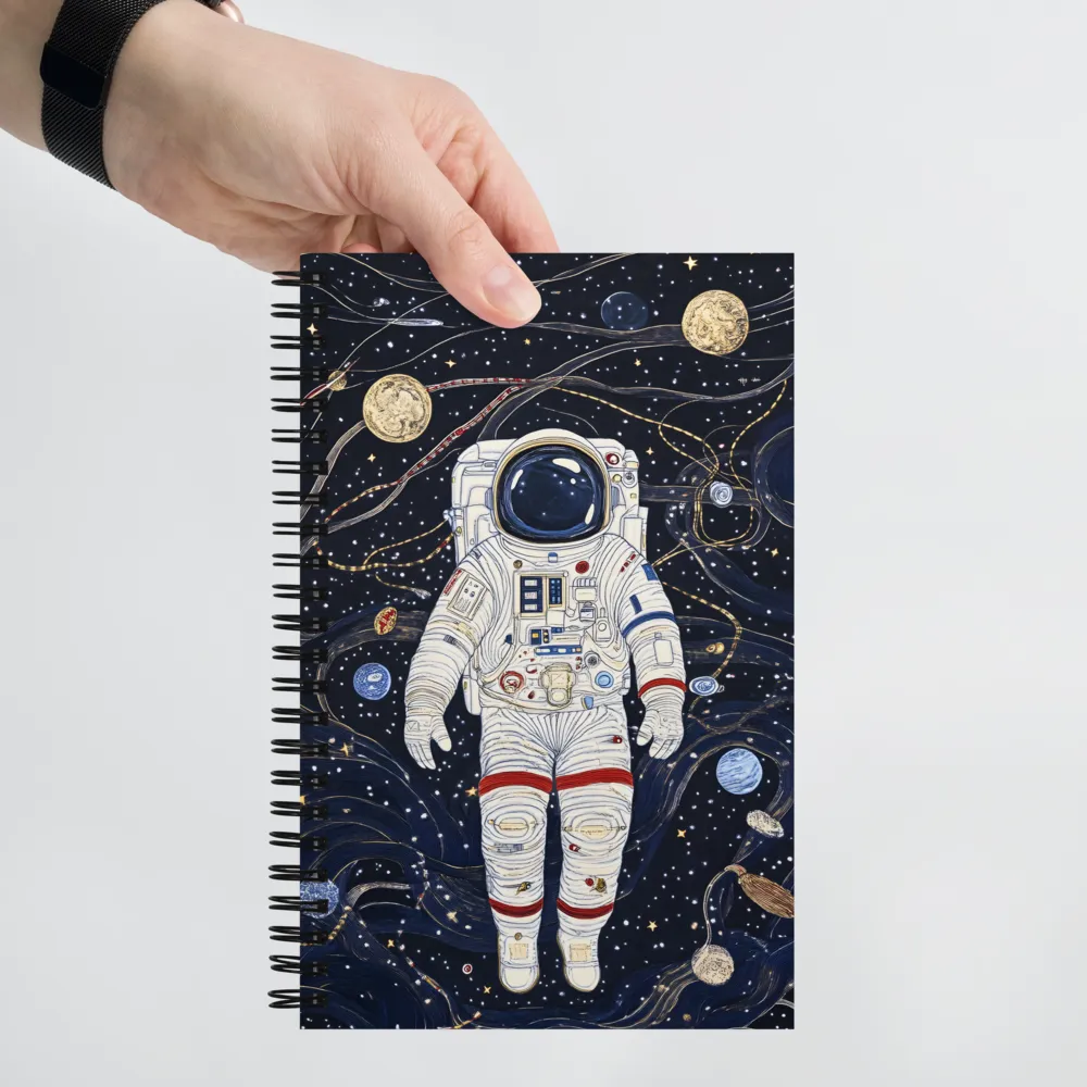 Cosmic Explorer in Inked Depths 
 Spiral Notebook | 140 pages