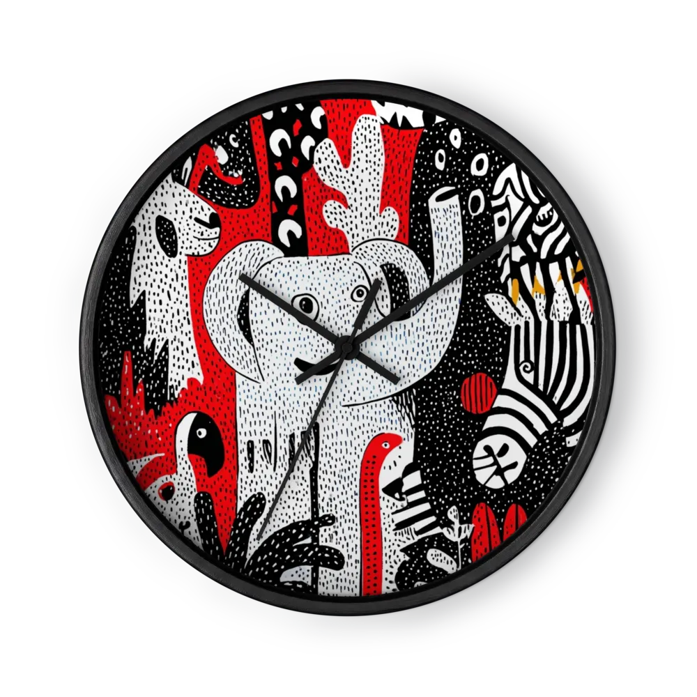 Jungle Wildlife Pattern | Wall Clock