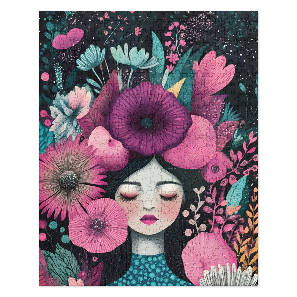 Floral Dreamscape Portrait 
 Jigsaw Puzzle