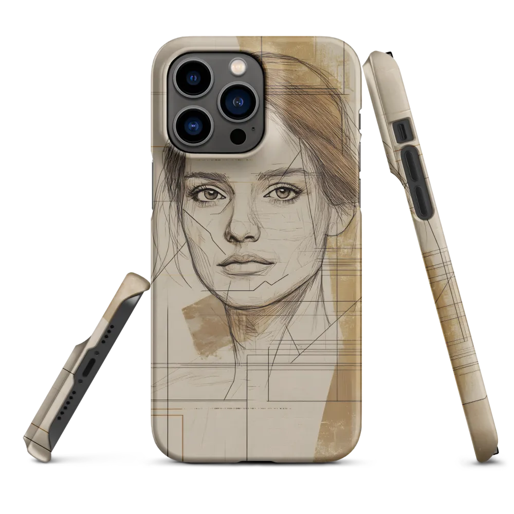 Modern Minimalist Portrait of a Woman | Phone Case