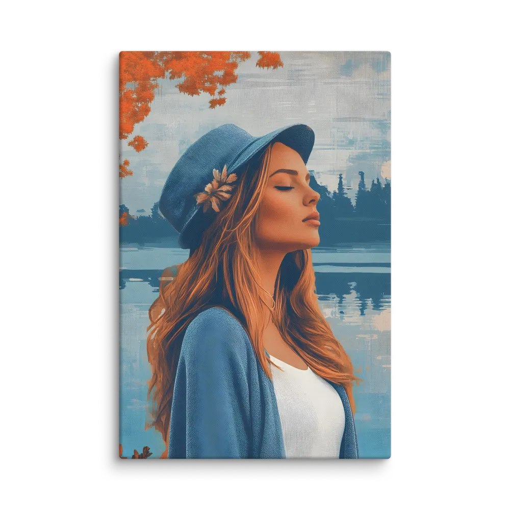 Autumn Lake Contemplation 
 Canvas | 40″x 60″
