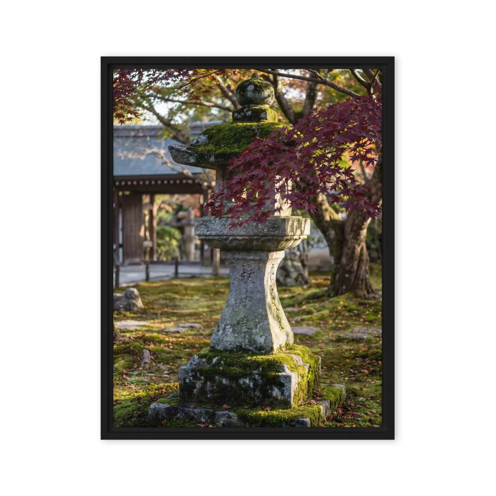 Japanese Autumn Sanctuary 
 Poster with Red oak Frame | 8″x 10″