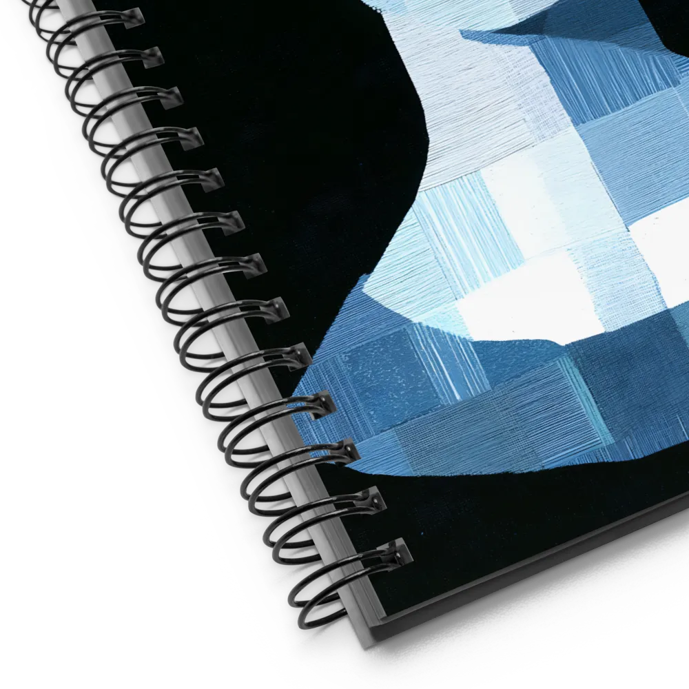 Blue Mosaic Portrait 
 Spiral Notebook | 140 pages