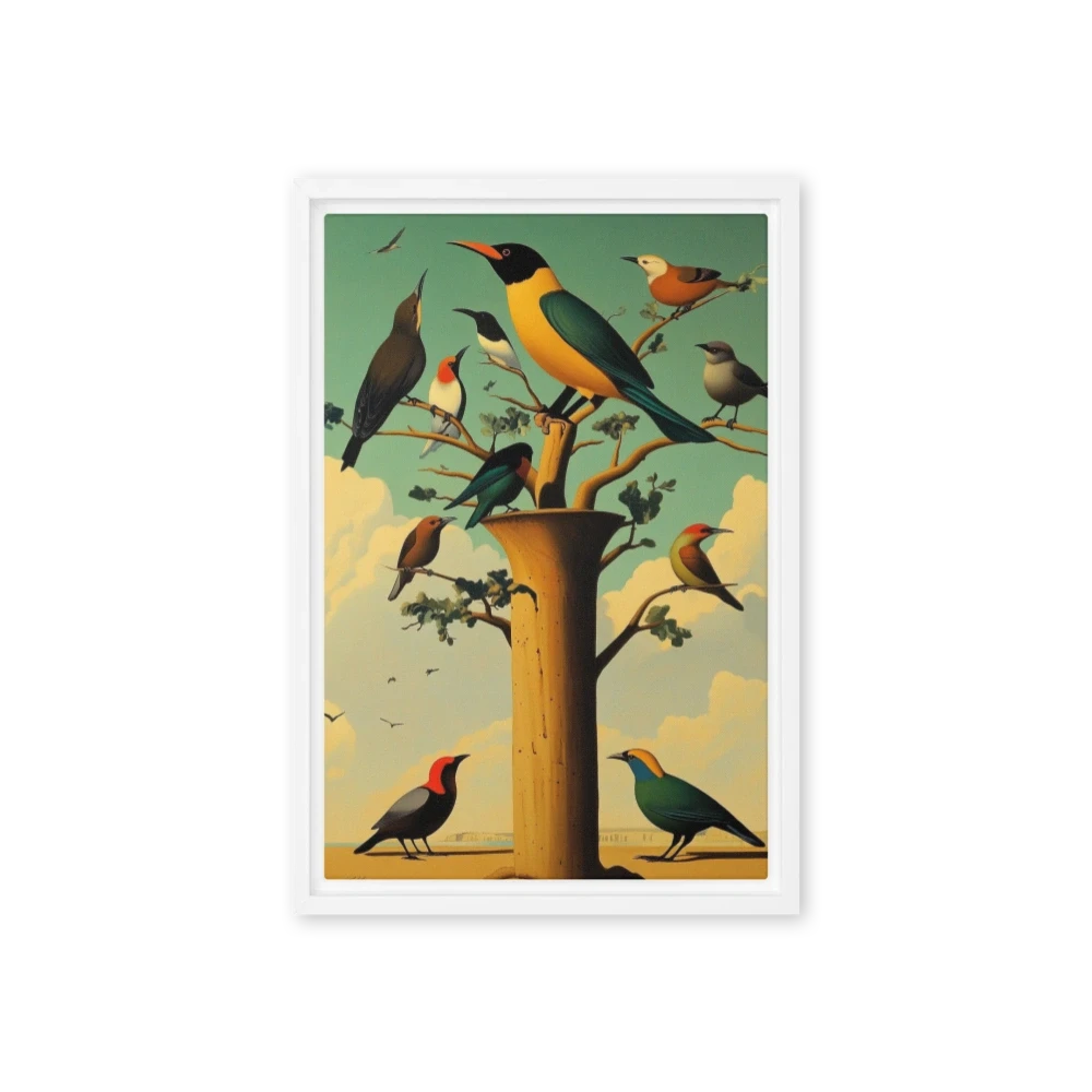 Surreal Birds on Tree