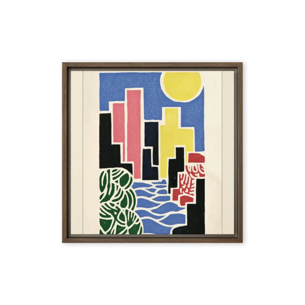Urban Solstice 
 Poster with Red oak Frame | 10″x 10″