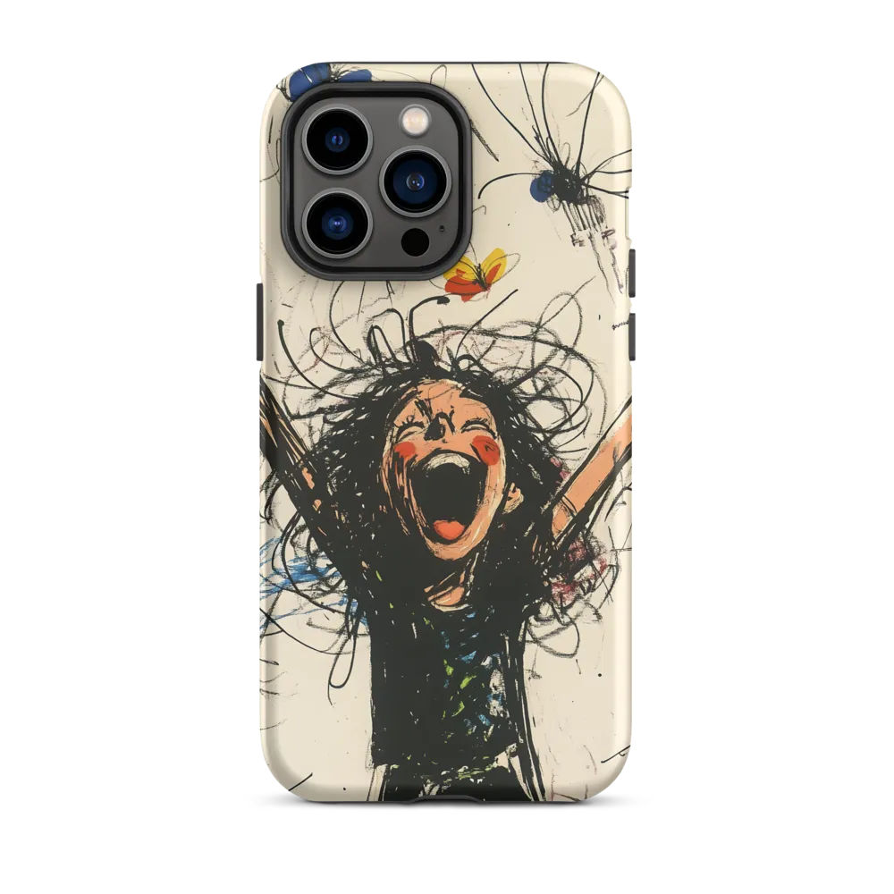 Exuberant Scream with Butterflies | Phone Case