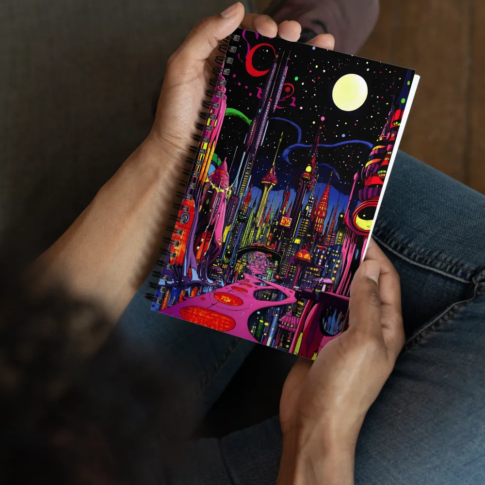Neon Dreams of a Cyberpunk City 
 Spiral Notebook | 140 pages