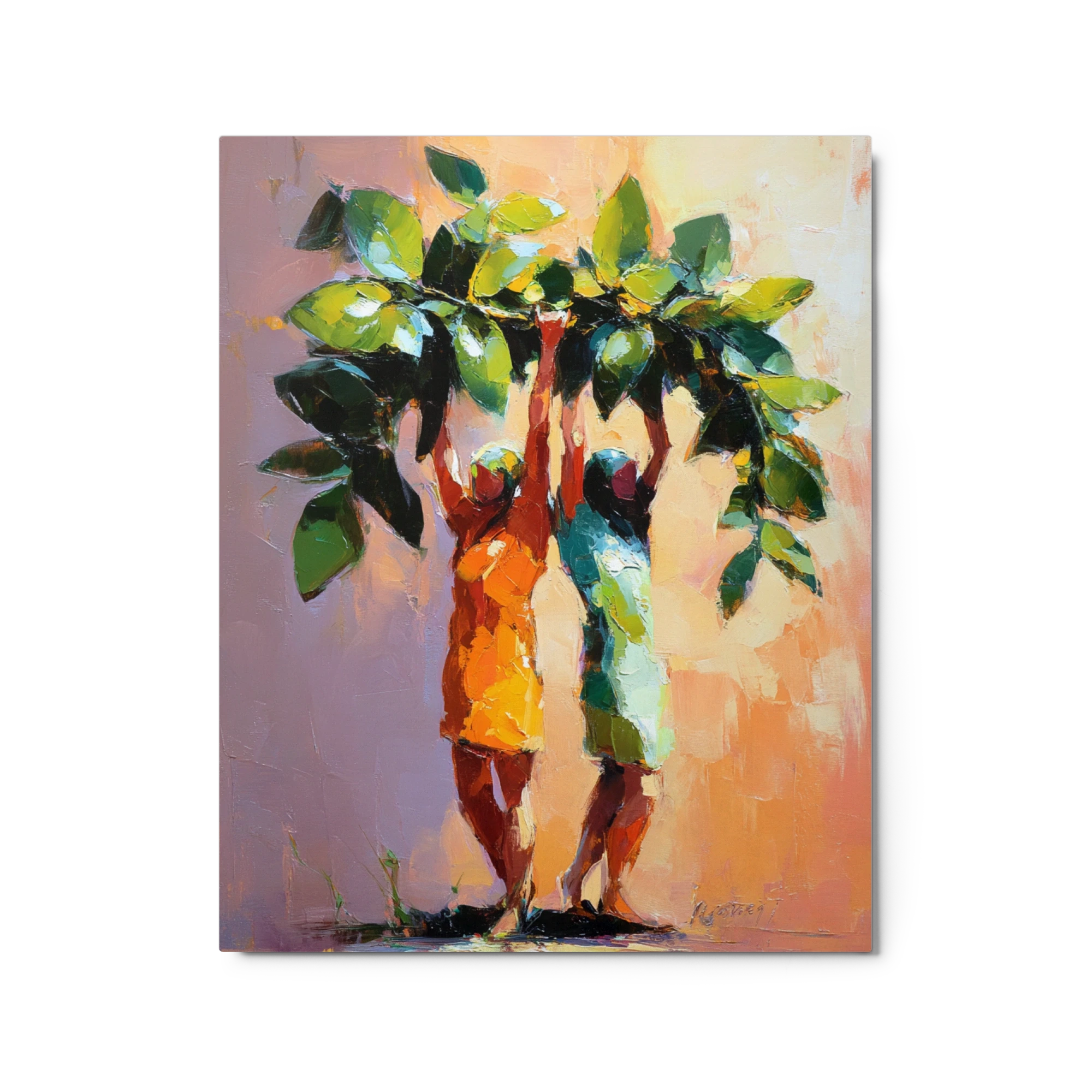 Gathering Green Leaves | Art Print