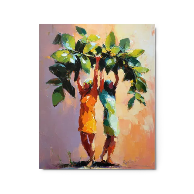 Gathering Green Leaves | Art Print