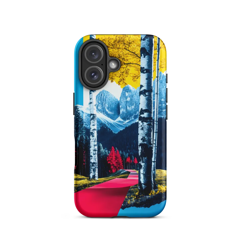 Surreal Landscape with Mountains and Vibrant Trees | Phone Case