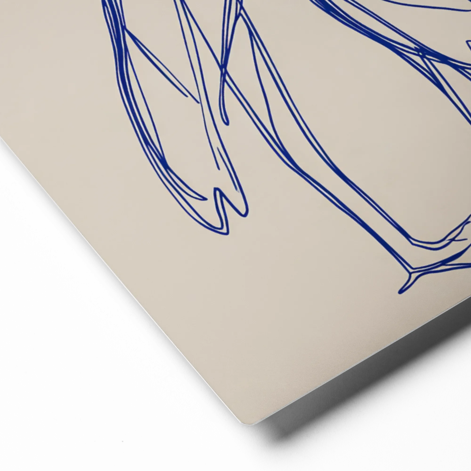 Blue Cranes Line Drawing | Art Print