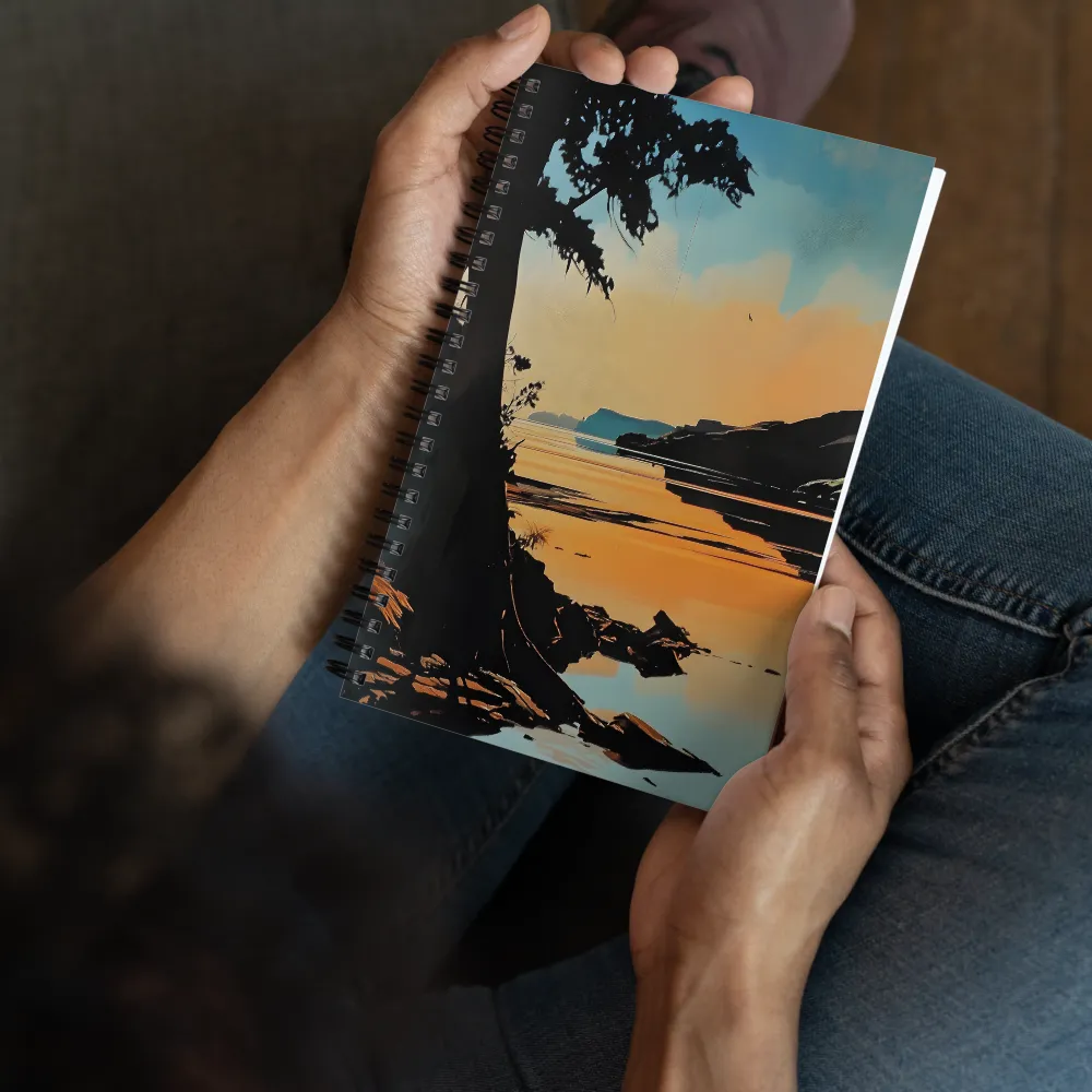 Twilight Coast Silhouette 
 Spiral Notebook | 140 pages
