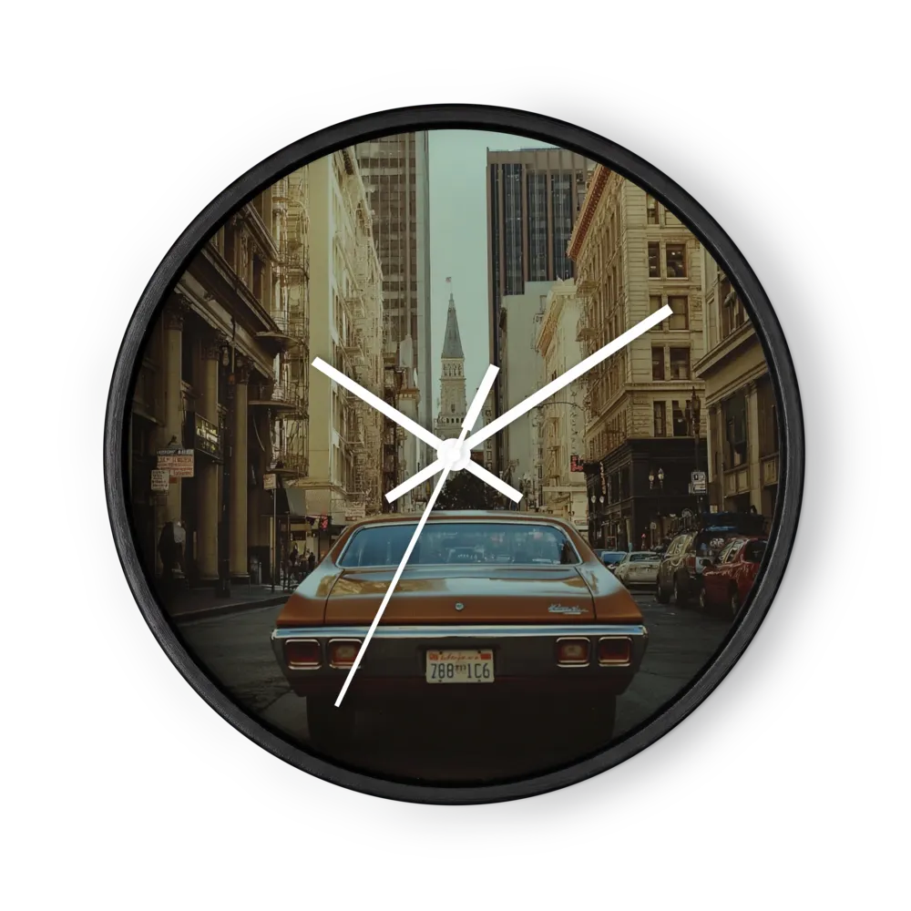 70s Cinematic Analog Wall Clocks — Grain, Haze, Low Sun