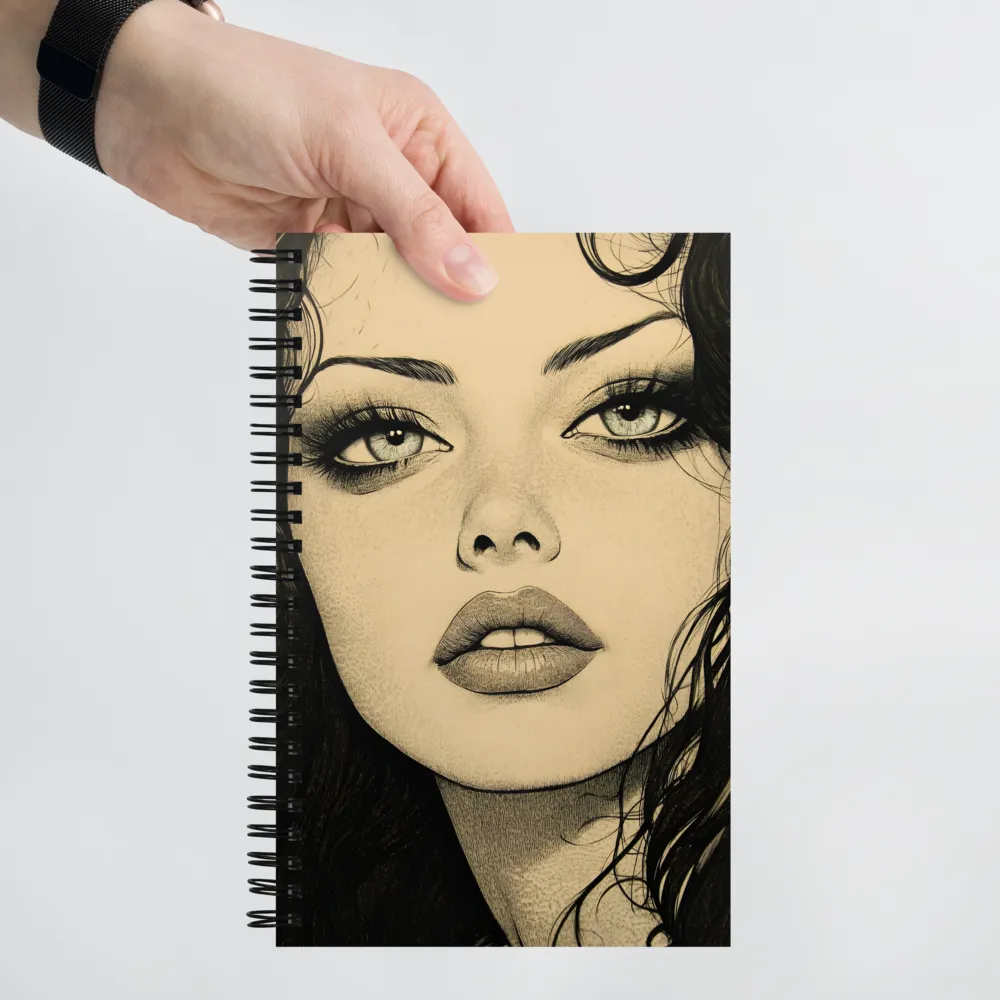 Illustrative Beauty Portrait 
 Spiral Notebook | 140 pages