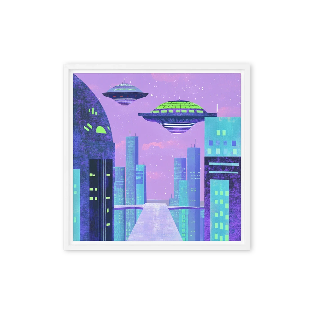 UFOs Over Neo-Metropolis | Art Print