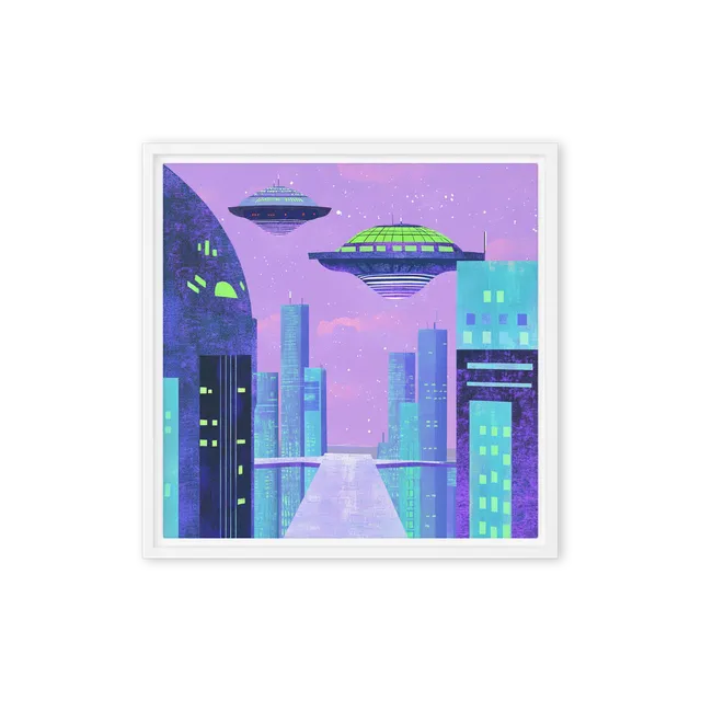 UFOs Over Neo-Metropolis | Art Print