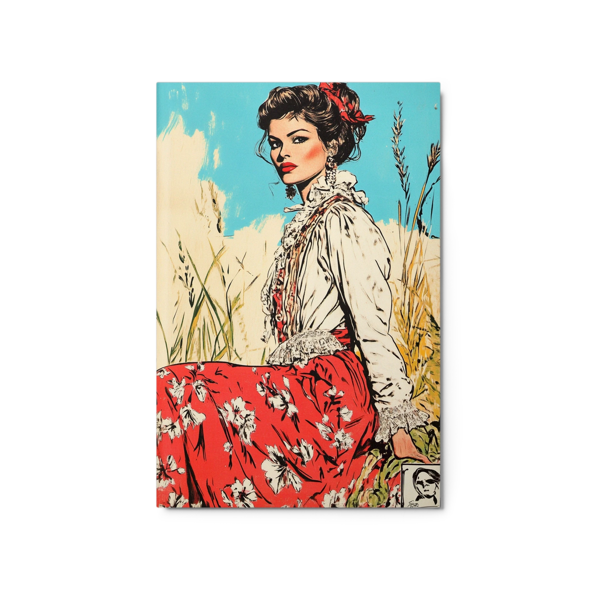 Traditional Woman Portrait Illustration