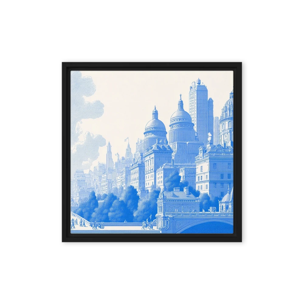 Blue Architectural Harmony | Art Print