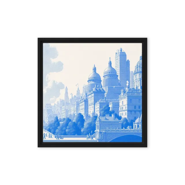 Blue Architectural Harmony | Art Print