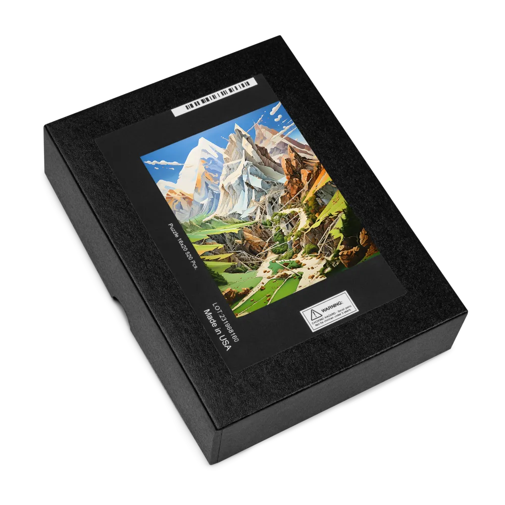 Geometric Mountain Vista 
 Jigsaw Puzzle