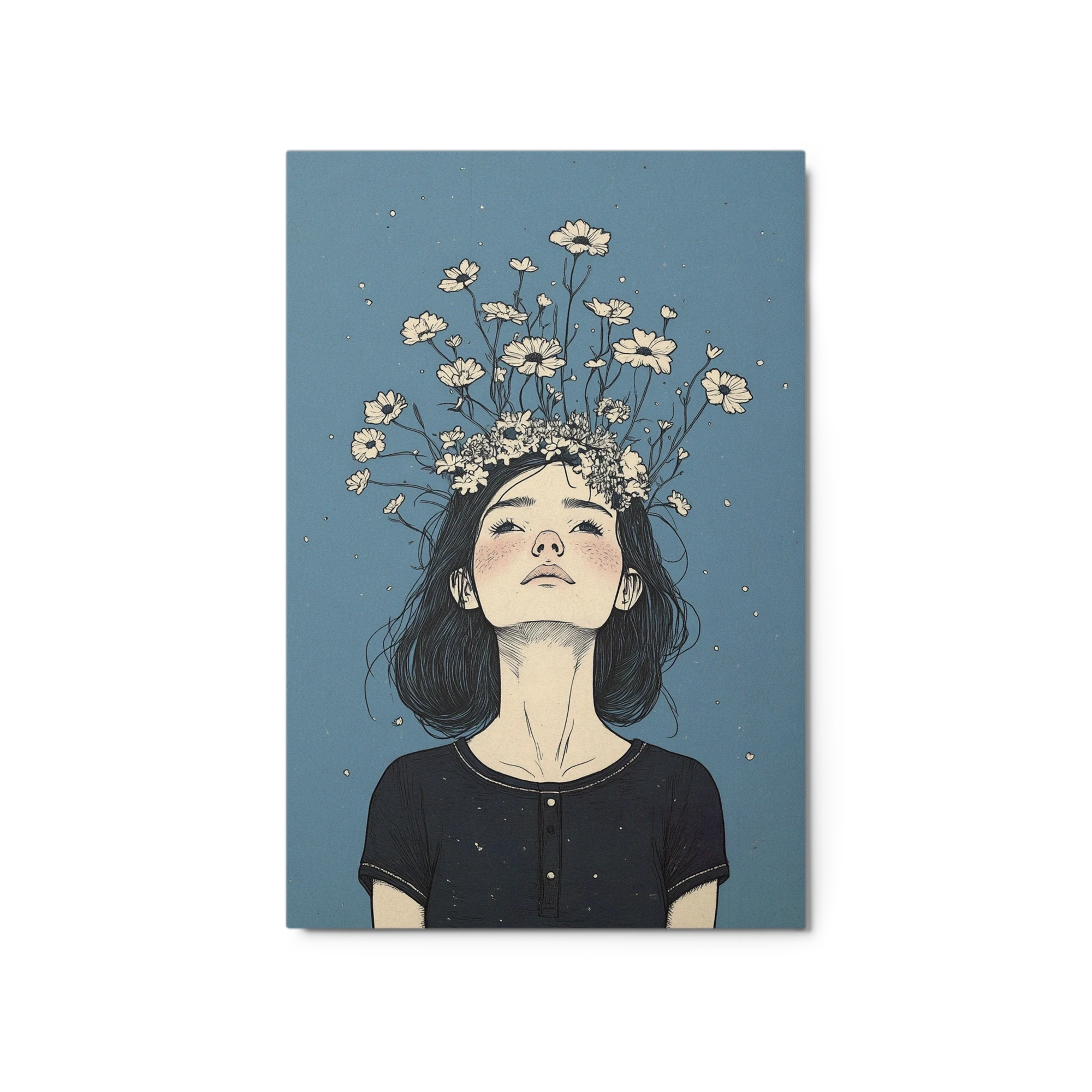 Woman with Flowers in Hair