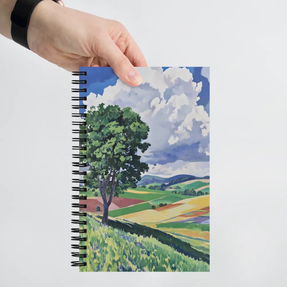 Lone Tree in Summer Fields 
 Spiral Notebook | 140 pages