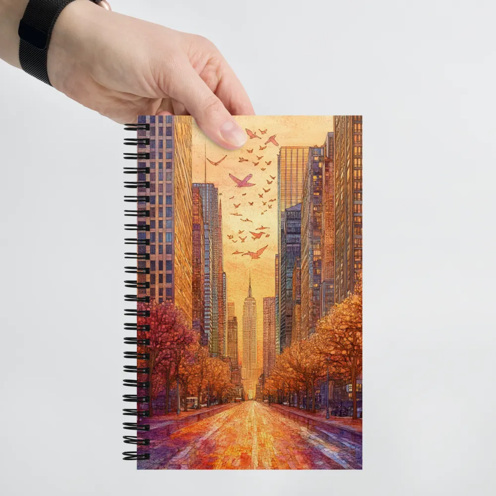 Autumn Flight Over Metropolis 
 Spiral Notebook | 140 pages