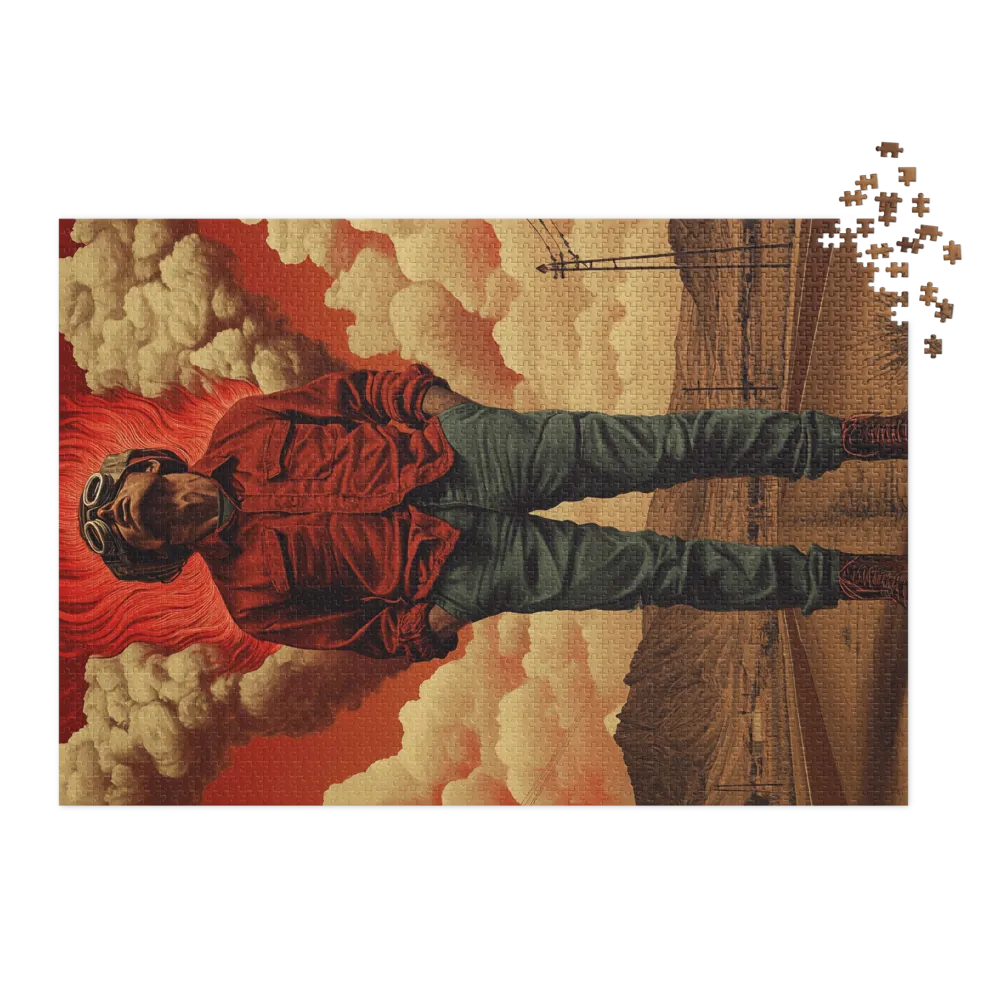 Surreal Man on Deserted Road | Jigsaw Puzzle (252/520 pieces)