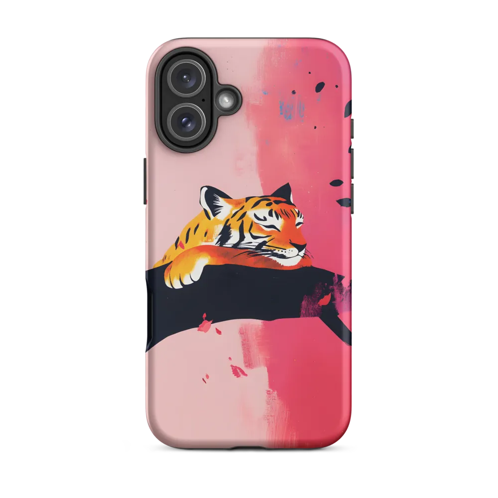 Stylized Sleeping Tiger on Branch | Phone Case