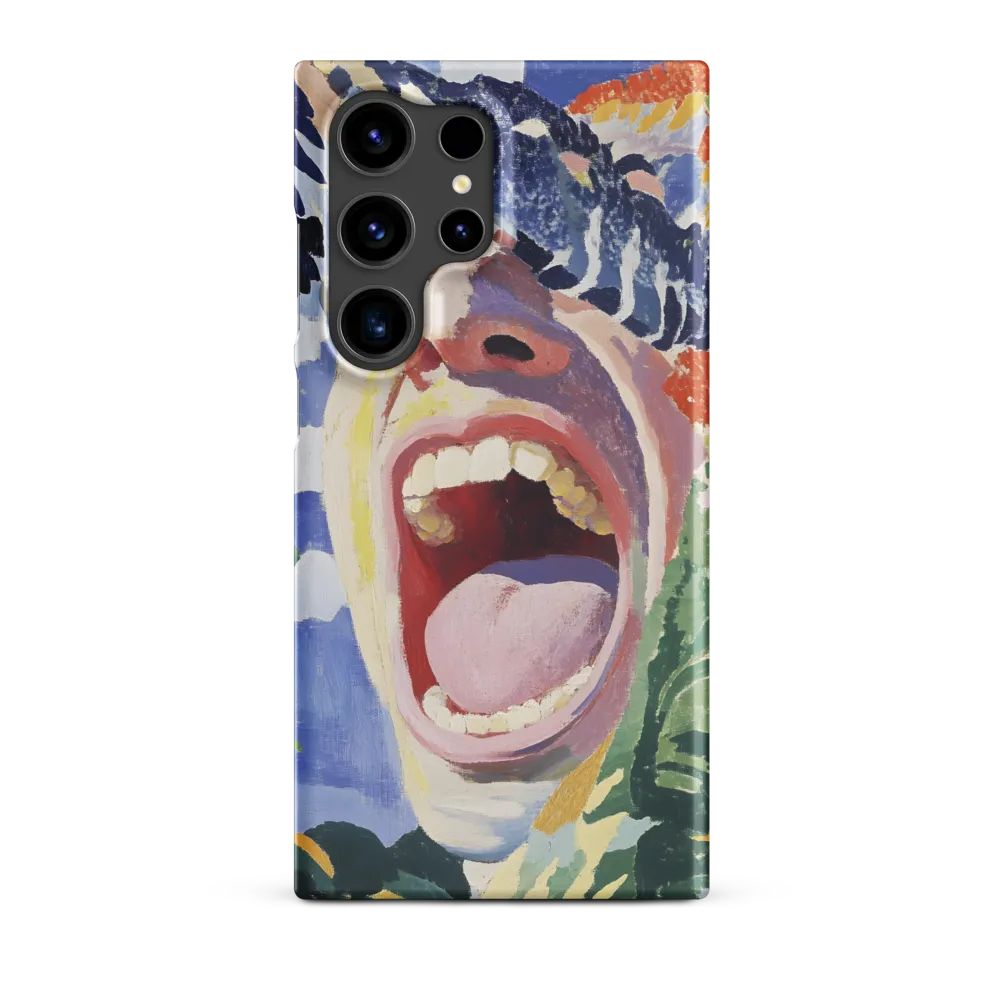 Expressive Portrait with Dramatic Facial Expression | Phone Case